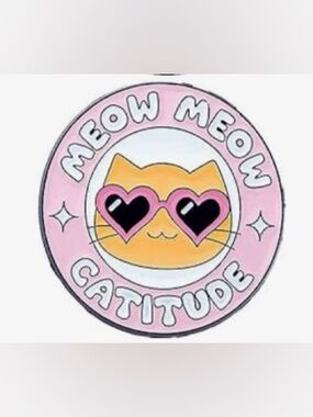 Catitude Cute Cat Enamel Pin NEW